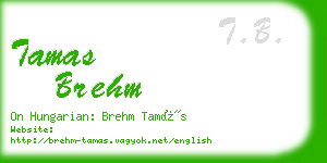 tamas brehm business card